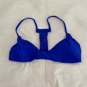 blue bikini top